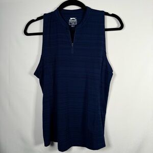 Slazenger Blue Golf Quarter‎ Zip Tank Top Tennis Pickleball Sz S